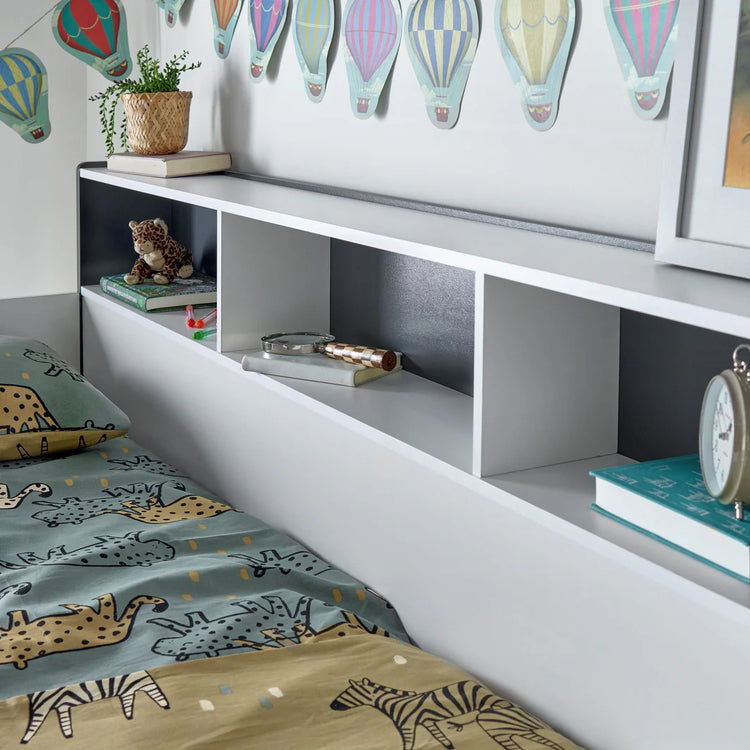 Bedmaster Oliver Triple Sleeper Bunk Bed Grey Anad White-Better Bed Company