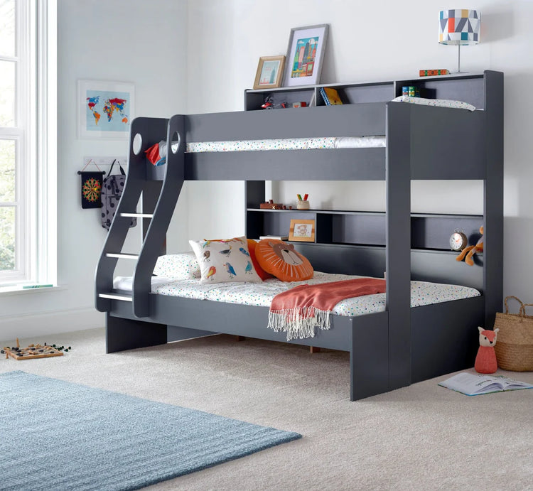 Bedmaster Oliver Triple Sleeper Bunk Bed Grey-Better Bed Company