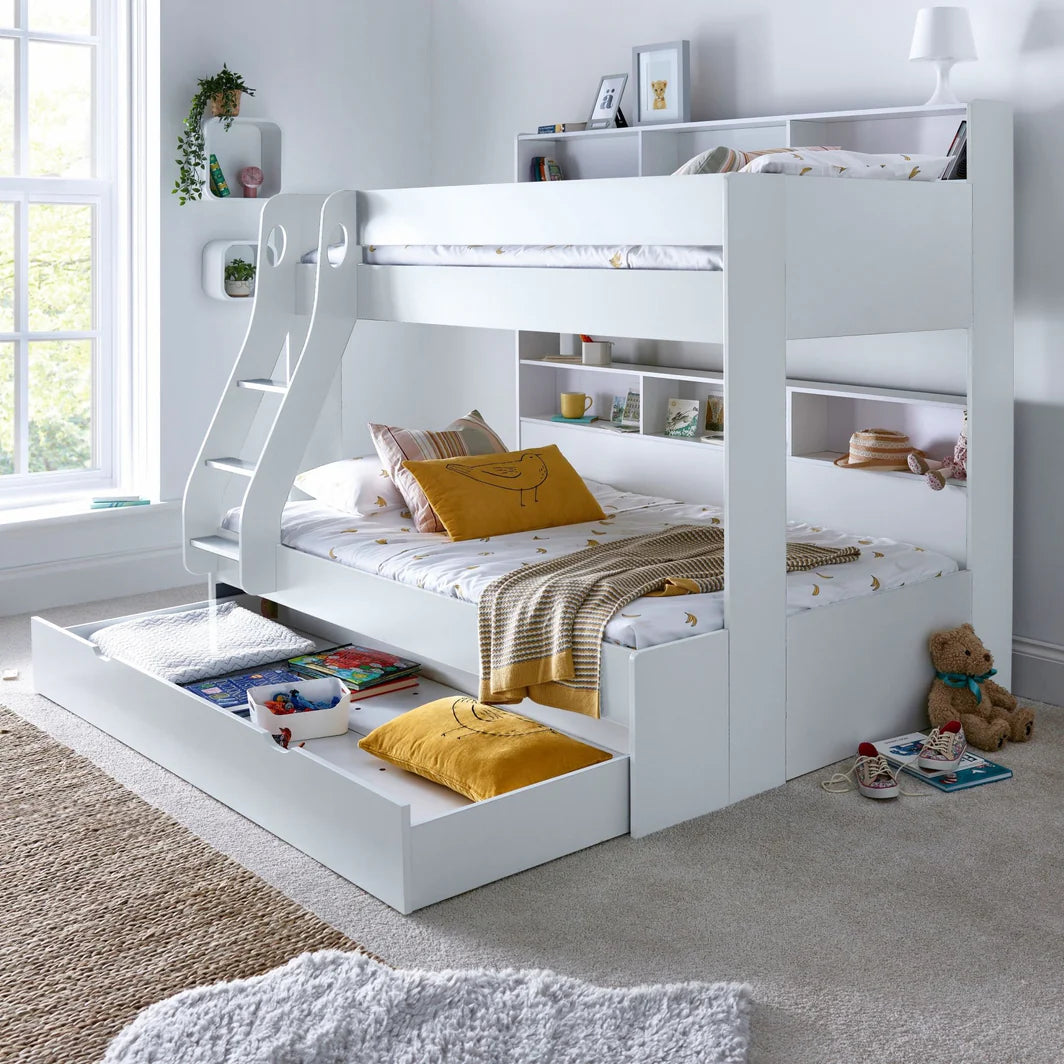 Bedmaster Oliver Triple Sleeper Bunk Bed White-Better Bed Company