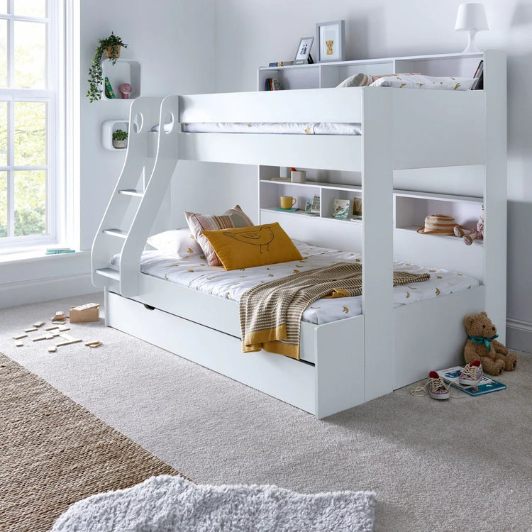 Bedmaster Oliver Triple Sleeper Bunk Bed White-Better Bed Company