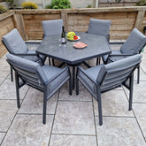 Signature Weave BETTINA Hexagon Dining Set-Better Bed Company