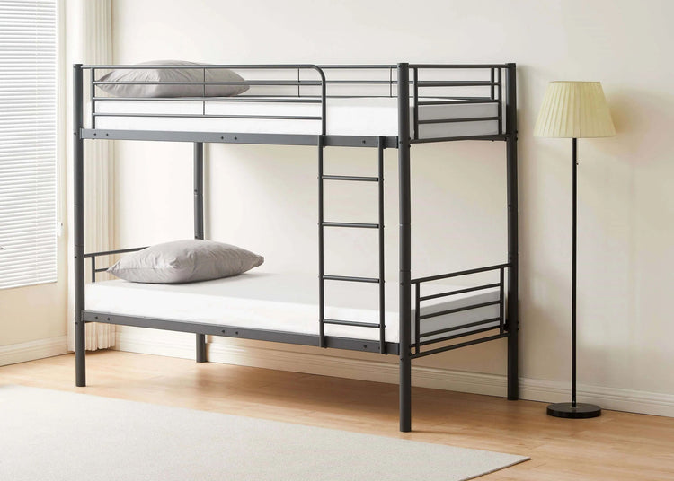 Beckham Metal Bunk Bed-Grey-Better Bed Company
