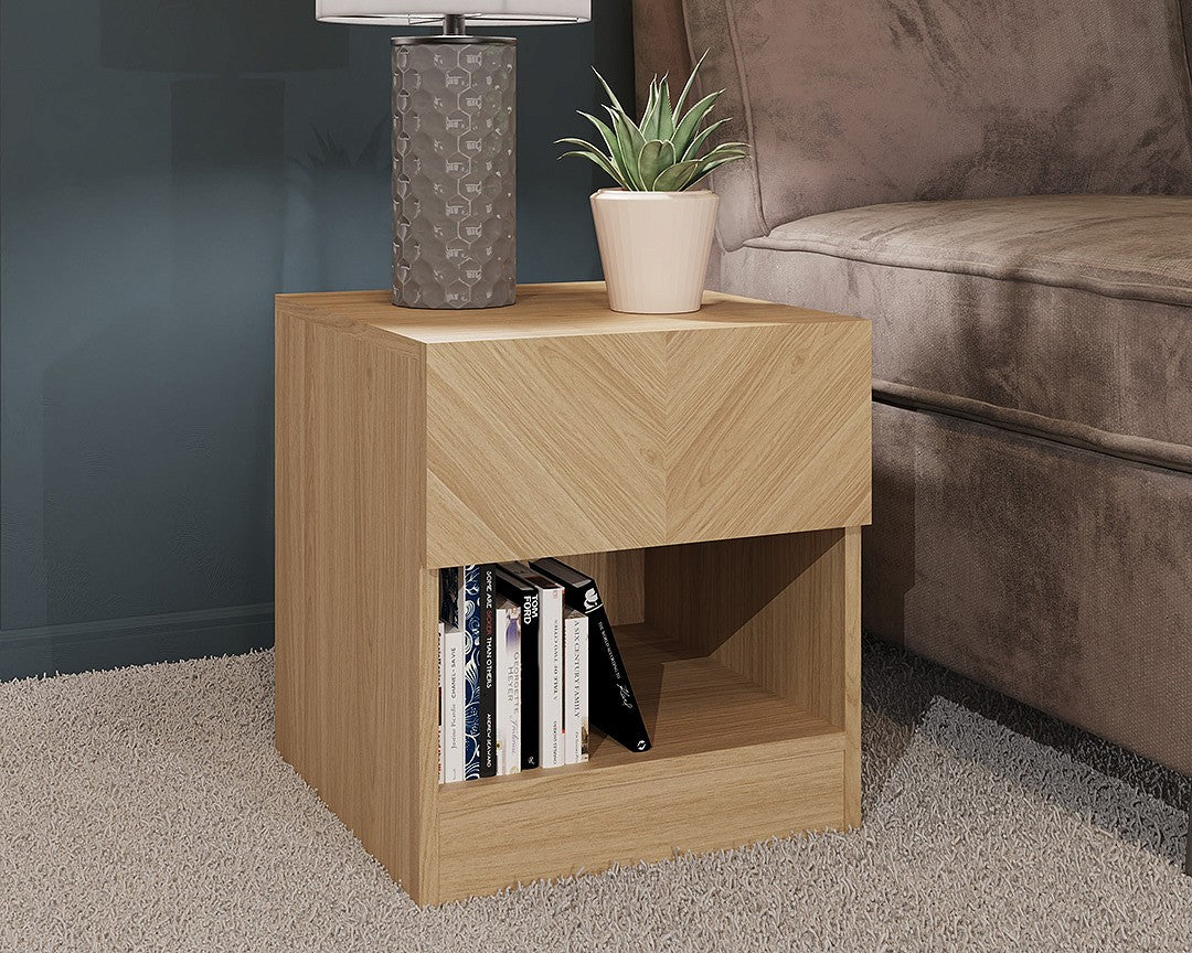 GFW Catania Lamp Table Oak-Better Bed Company