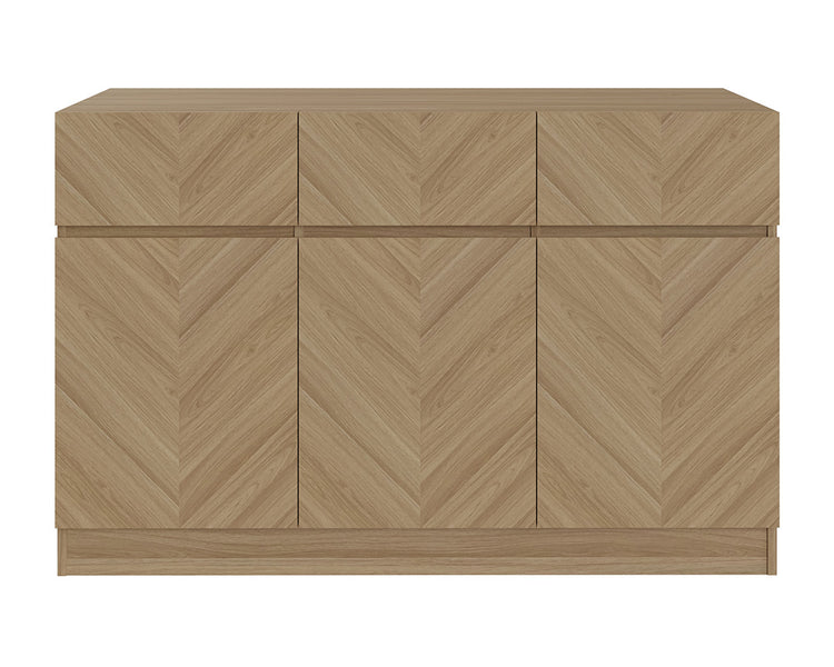 GFW Catania Large Sideboard Oak From Front-Better Bed Company