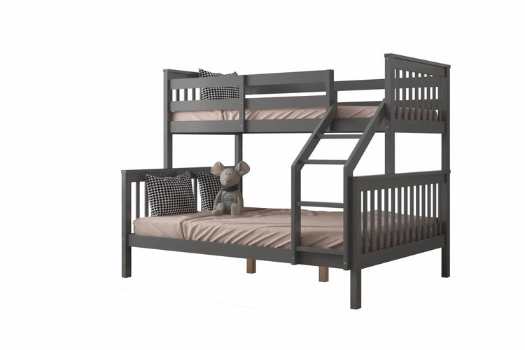 Kids Bunk Beds Zoom Triple Sleeper-Grey-Better Bed Company