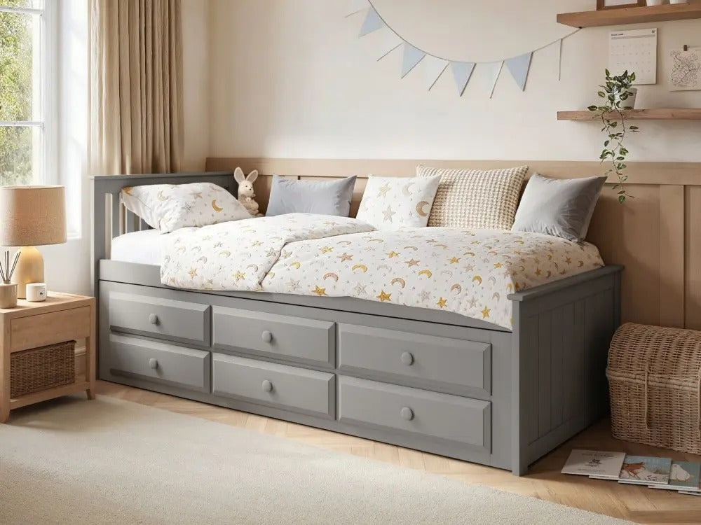 Better Montreal Captains Storage Bed-Grey-Better Bed Company