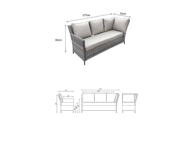 Signature Weave Edwina Corner Dining Sofa Set-Better Bed Company