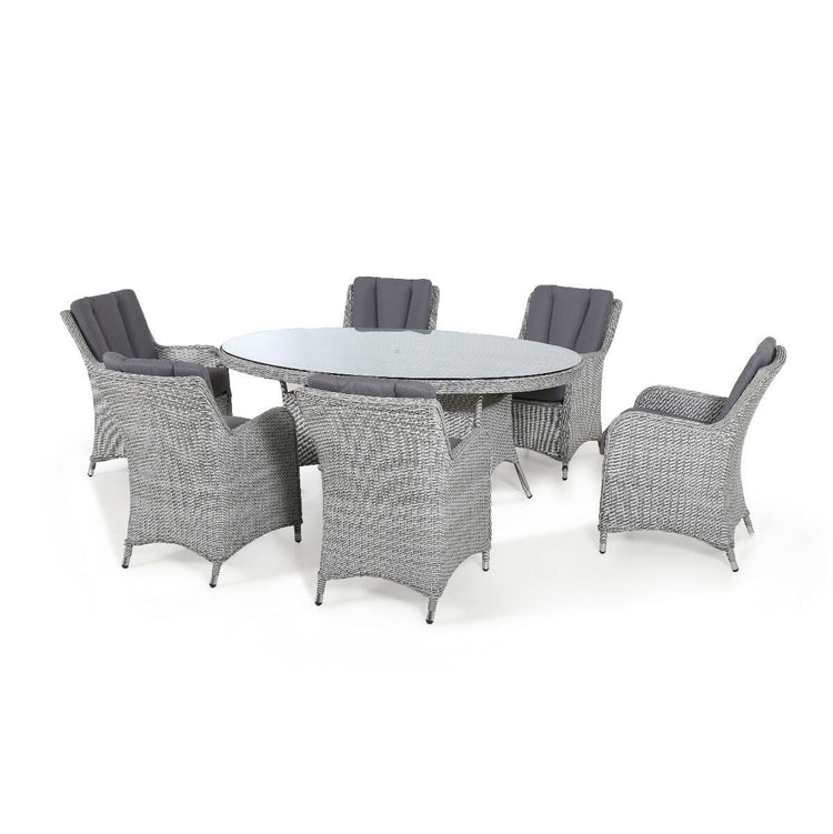 Maze Ascot 6 Seat Oval Dining Set-Better Bed Company