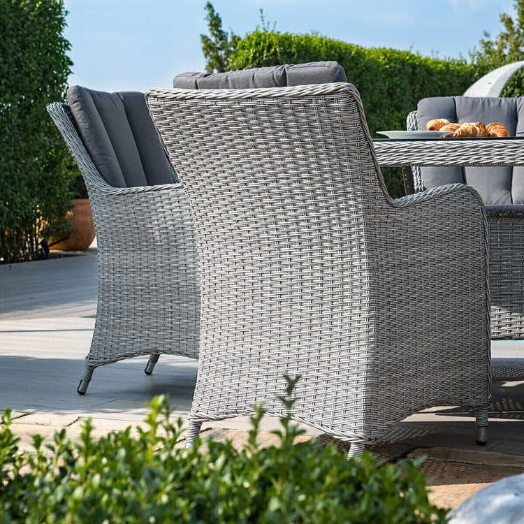 Maze Ascot 6 Seat Oval Dining Set Chair Back-Better Bed Company