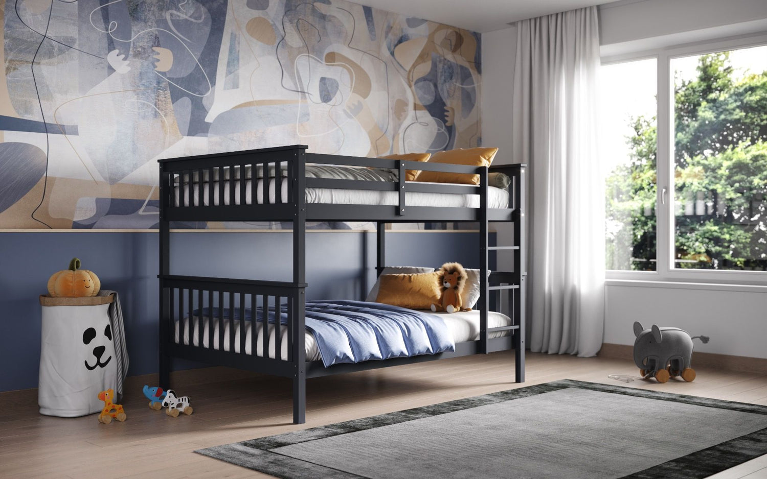 Kids Bunk Beds Molly New Small Double Bunk Bed Grey-Better Bed Company