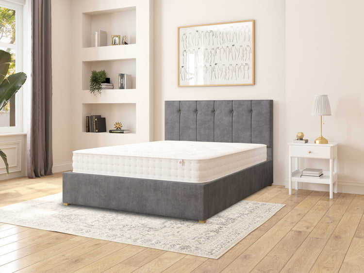 Ederle Velvet Ottoman Bed
