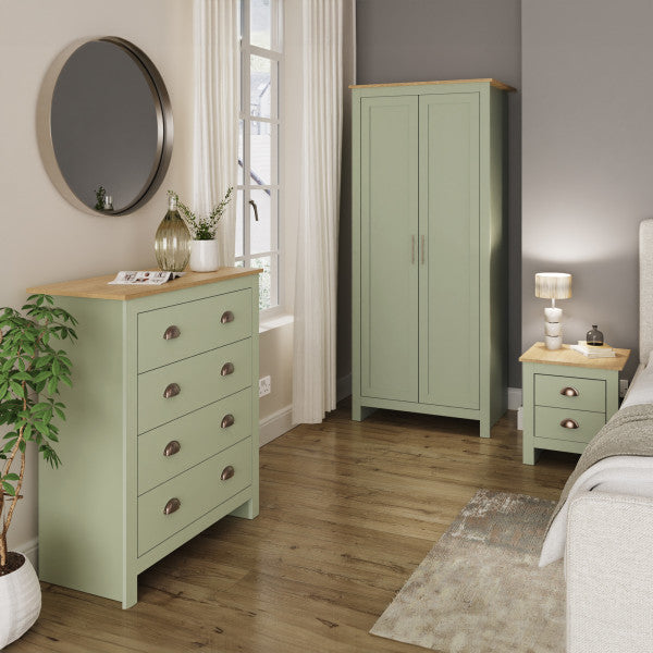GFW Lancaster 3 Piece Bedroom Set Sage Green-Better Bed Company