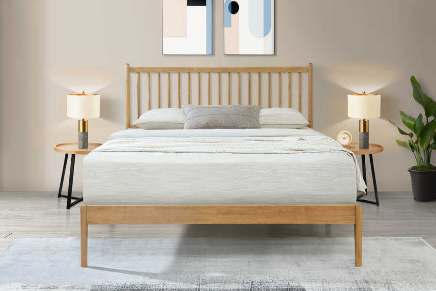Flintshire Furniture Padeswood Oak Bed Frame-Double Bed-Better Bed Company