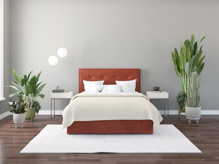 Edwards Velvet Ottoman Bed