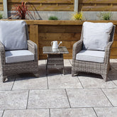 Signature Weave Sarah Lounge Set In Grey Alexandra Weave-Better Bed Company