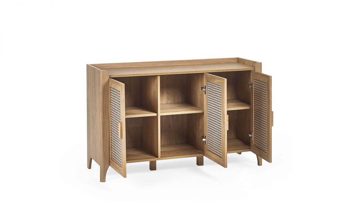 Julian Bowen Sydney 3 Door Sideboard Doors Open-Better Bed Company