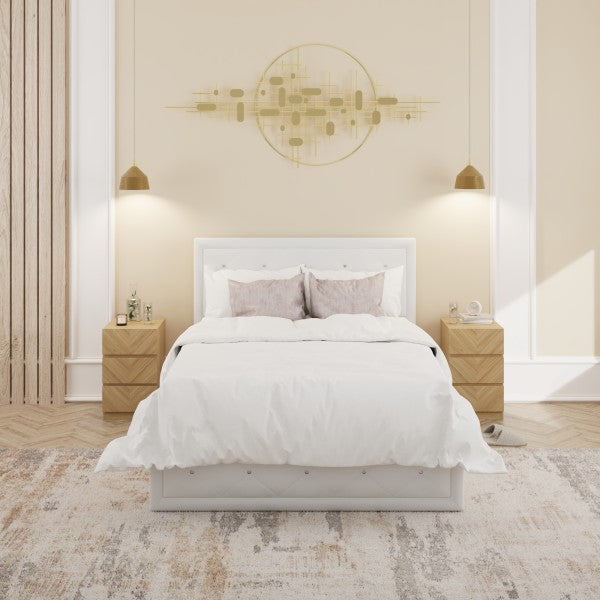 GFW Hollywood Ottoman Bed White From Front-Better Bed Company