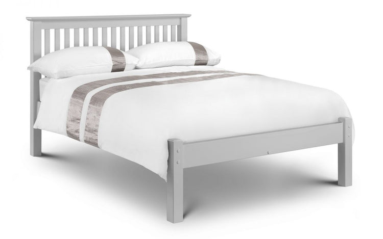 Julian Bowen Barcelona Bed Low Foot End Dove Grey Double-Better Bed Company