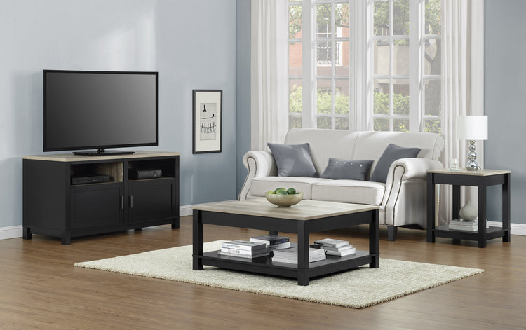 Dorel Home Carver Coffee Table Black Lifestyle-Better Bed Company 