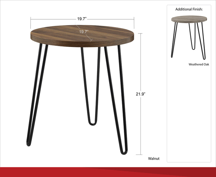 Dorel Home Owen Round End Table