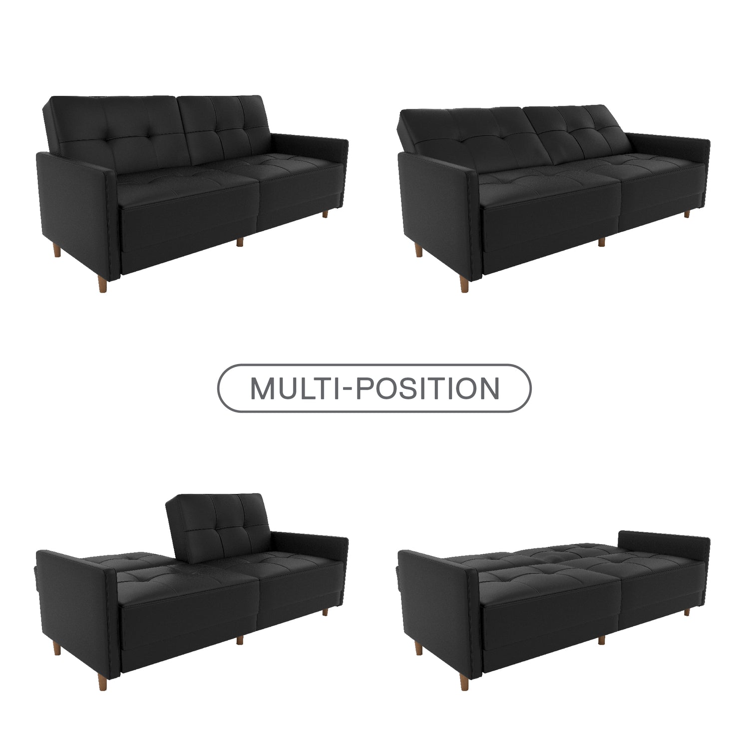 Dorel Home Andora Sprung Sofa Bed Positions-Better Bed Company 