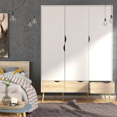 Furniture To Go Oslo Wardrobe 3 Doors 3 Drawers