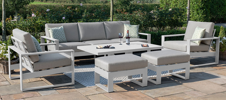 Maze Amalfi 3 Seat Sofa Set With Rising Table