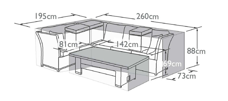 Maze Henley Corner Dining Set - Garden Furniture Cover