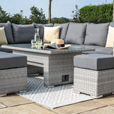 Maze Ascot Rectangular Corner Dining Set With Rising Table-Better Bed Company