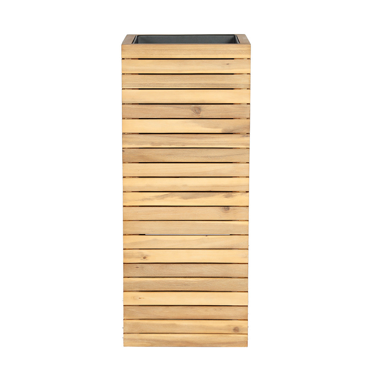 Maze Bali Large Planter / Acacia wood Front-Better Bed Company
