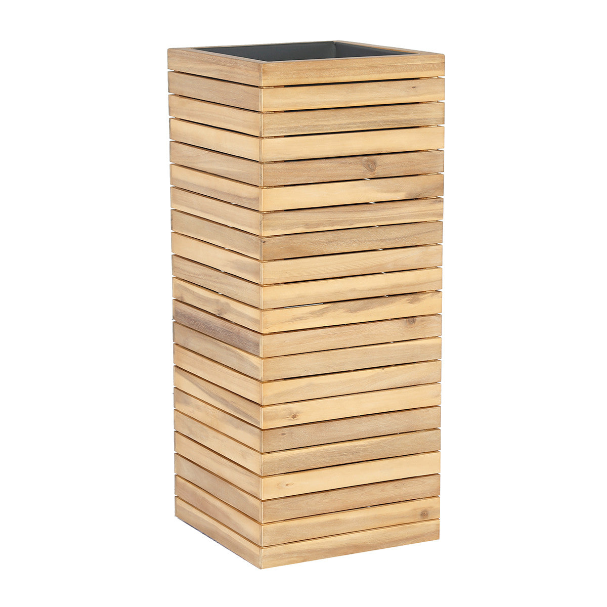 Maze Bali Large Planter / Acacia wood Side-Better Bed Company