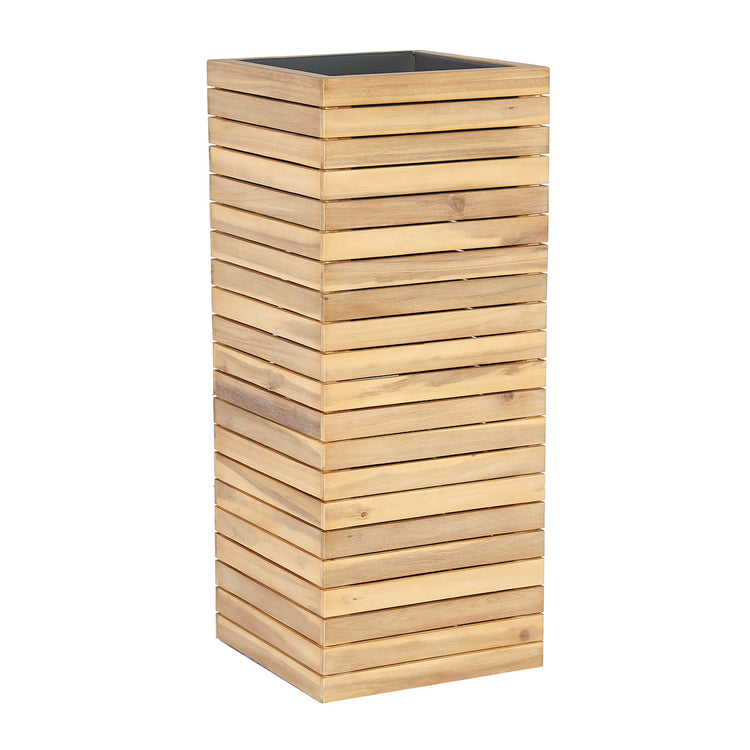 Maze Bali Large Planter / Acacia wood Side-Better Bed Company