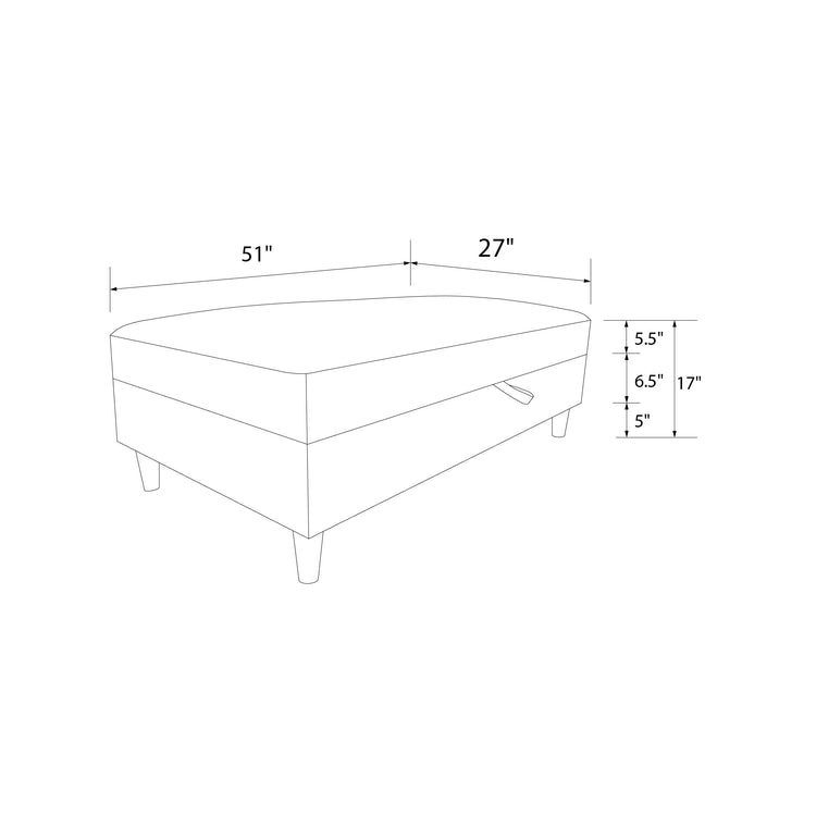 Dorel Home Hartford Storage Ottoman Dimensions-Better Bed Company