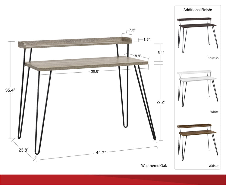 Dorel Home Haven Retro Desk With Riser