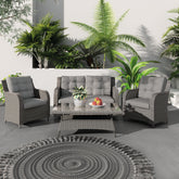 Home Junction Elise 2 Seater Sofa and 2 Armchairs with Coffee Table