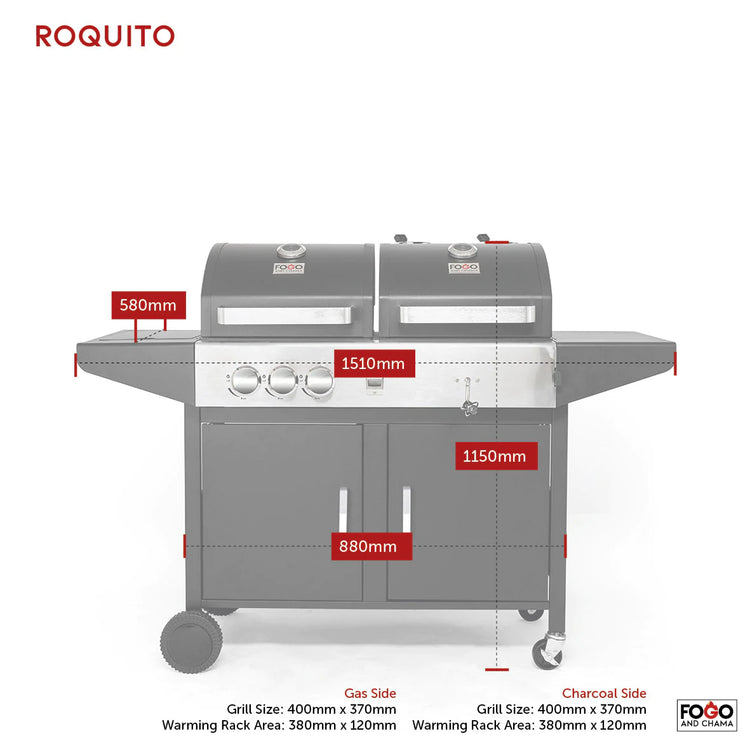 Fogo And Chama Roquito | Dual Fuel Combi Grill