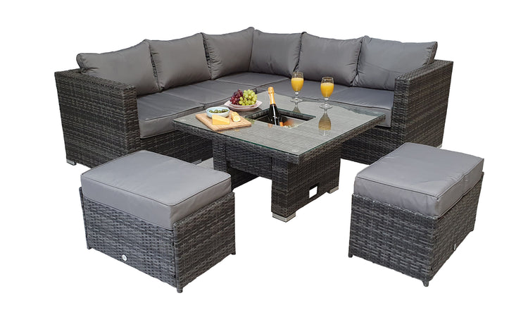 Signature Weave Georgia Corner Dining Set With Lift Table
