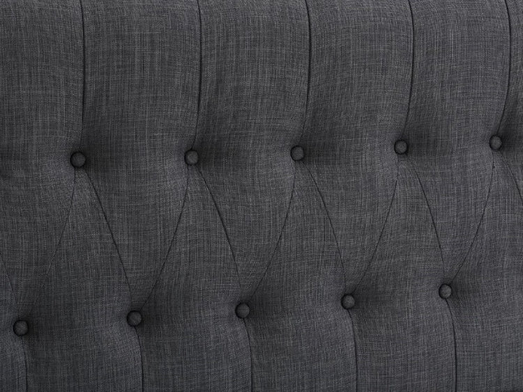 Heartlands Furniture Tahiti Grey Fabric Bed Frame Upholstery detail-Better Bed Company 