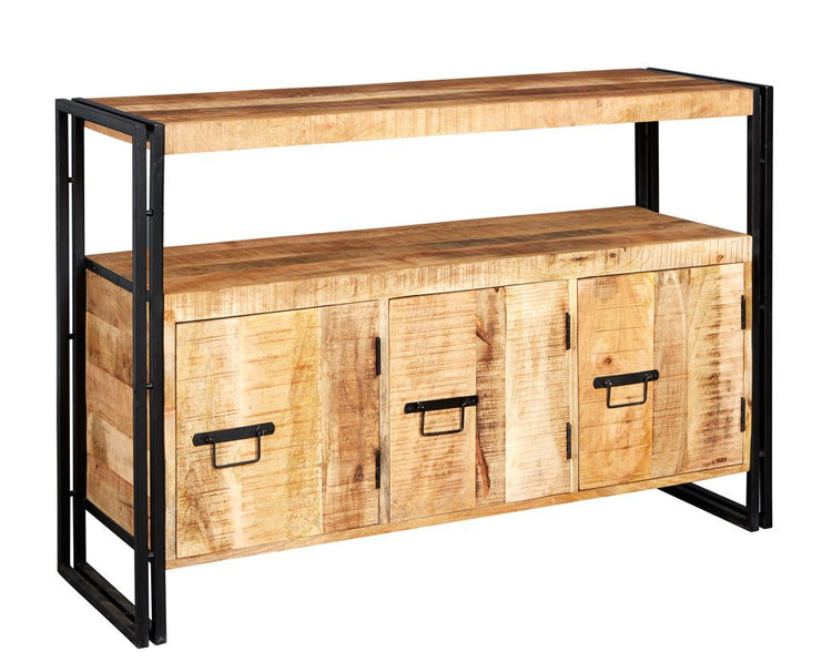 Indian Hub Cosmo Industrial Sideboard White Bckground-Better Bed Company 