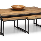 Julian Bowen Brooklyn Oak Nesting Coffee Tables