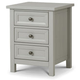 Julian Bowen Maine 3 Drawer Dove Grey Bedside Chest