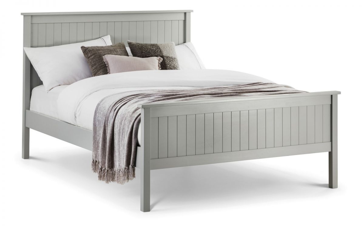 Julian Bowen Maine Grey Bed Frame From Front-Better Bed Company