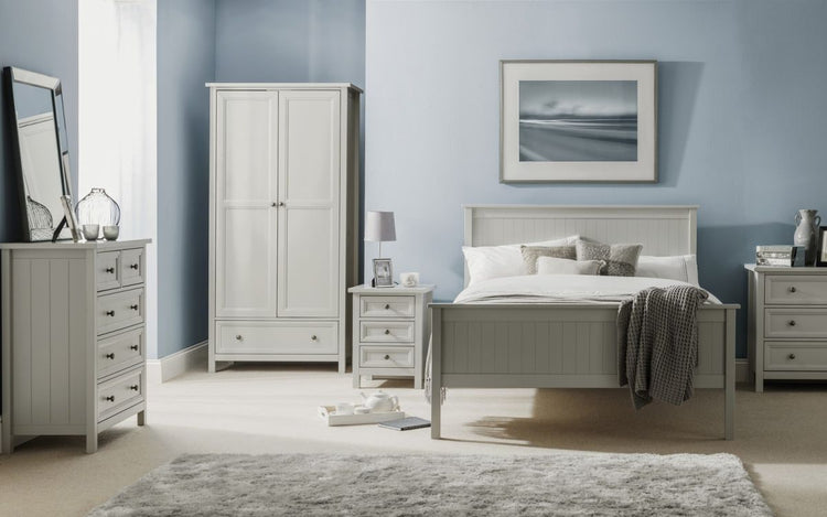 Julian Bowen Maine Grey Bed Frame In Bedroom-Better Bed Company