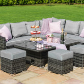 Maze Kingston Corner Dining Set With Rising Table Left Handed