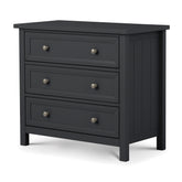 Julian Bowen Maine 3 Drawer Wide Chest Anthracite
