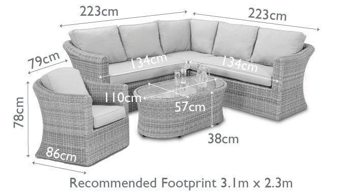 Maze Oxford Small Corner Group with Chair