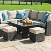 Maze Rattan Kingston Corner Dining Set With Rising Table