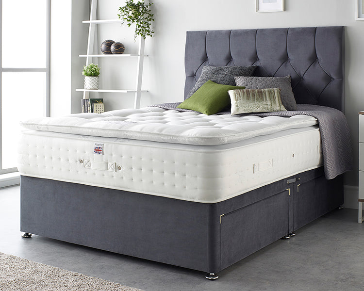 Aspire Natural Cashmere 1000 pocket Pillowtop Mattress On Bed-Better Bed Company 