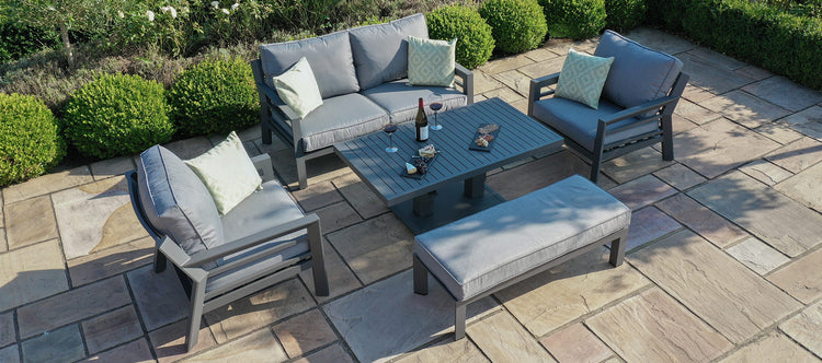 Maze New York 2 Seat Sofa Set With Rising Table