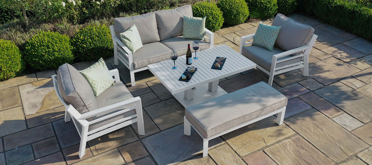 Maze New York 2 Seat Sofa Set With Rising Table